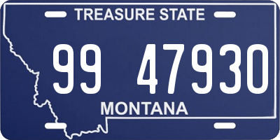 MT license plate 994793O