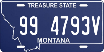 MT license plate 994793V