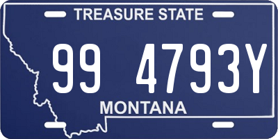 MT license plate 994793Y