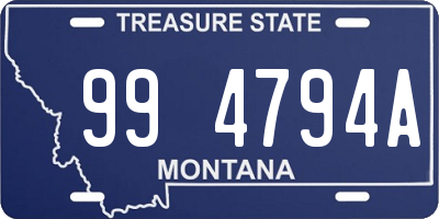 MT license plate 994794A