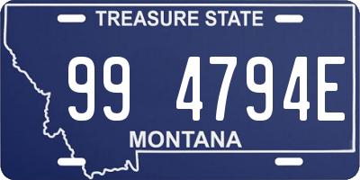 MT license plate 994794E