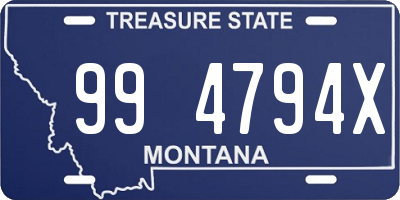 MT license plate 994794X