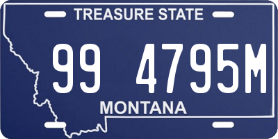 MT license plate 994795M