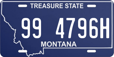 MT license plate 994796H