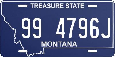 MT license plate 994796J