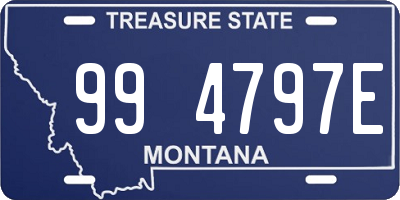 MT license plate 994797E