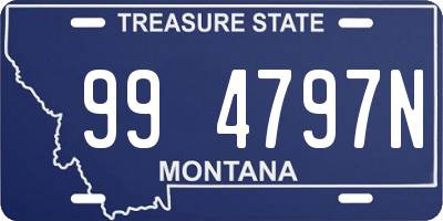 MT license plate 994797N