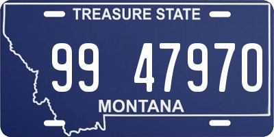 MT license plate 994797O