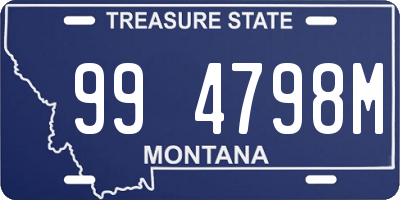 MT license plate 994798M