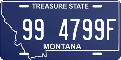 MT license plate 994799F