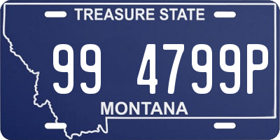 MT license plate 994799P