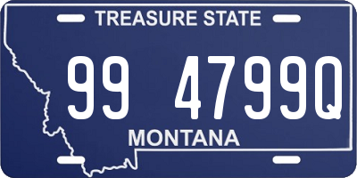 MT license plate 994799Q