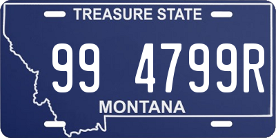 MT license plate 994799R