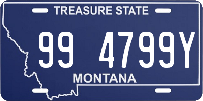 MT license plate 994799Y