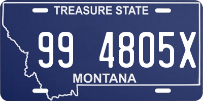 MT license plate 994805X