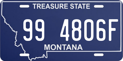 MT license plate 994806F