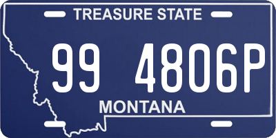 MT license plate 994806P