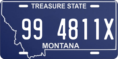 MT license plate 994811X