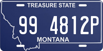 MT license plate 994812P