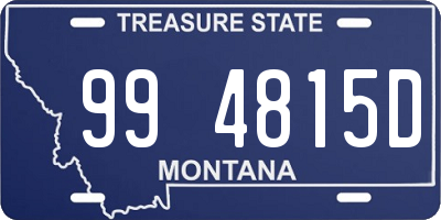 MT license plate 994815D