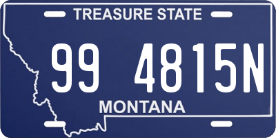 MT license plate 994815N