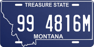 MT license plate 994816M