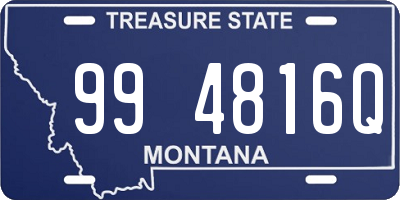 MT license plate 994816Q