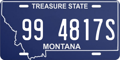 MT license plate 994817S