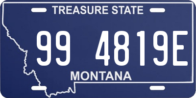 MT license plate 994819E