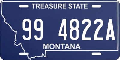 MT license plate 994822A