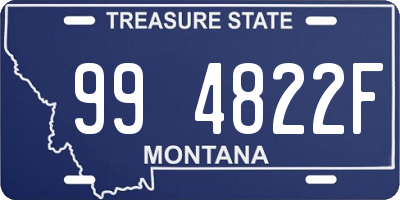 MT license plate 994822F