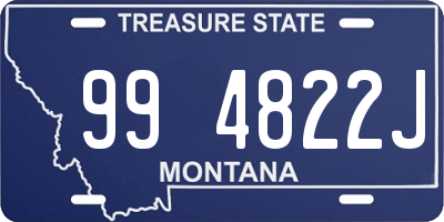 MT license plate 994822J