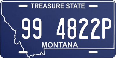 MT license plate 994822P