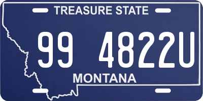 MT license plate 994822U