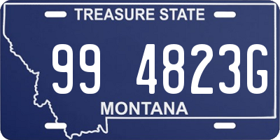 MT license plate 994823G