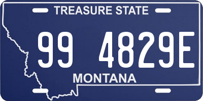 MT license plate 994829E