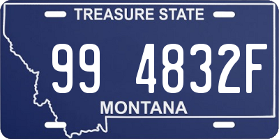 MT license plate 994832F