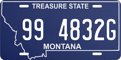 MT license plate 994832G