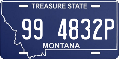 MT license plate 994832P