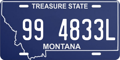 MT license plate 994833L