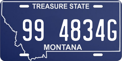 MT license plate 994834G