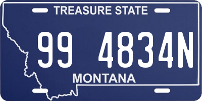 MT license plate 994834N