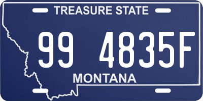 MT license plate 994835F