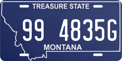 MT license plate 994835G