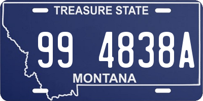 MT license plate 994838A