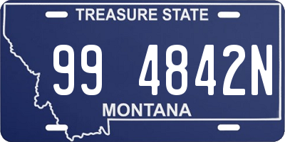 MT license plate 994842N