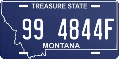 MT license plate 994844F