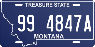 MT license plate 994847A