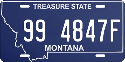 MT license plate 994847F