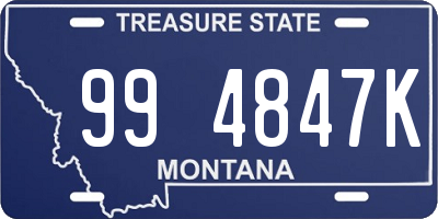 MT license plate 994847K